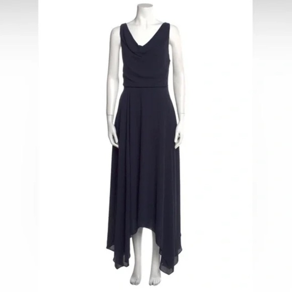 Halston Heritage Dresses & Skirts - Halston Heritage Maxi Dress Crepe Evening Gown Draped Cowl‎ Neck